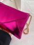 Mini Neon Pink Flap Chain Square Bag