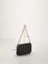 Mini Quilted Chain Flap Square Bag