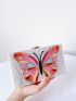 Mini Glitter Butterfly Graphic Box Bag