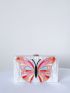 Mini Glitter Butterfly Graphic Box Bag