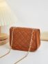 Mini Quilted Detail Flap Chain Square Bag