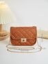 Mini Quilted Detail Flap Chain Square Bag