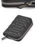 Quilted Detail Zipper Around Card Holder Multi-Card Card Organizer for Storage Credit Cards