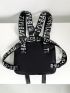 Letter Tape & Release Buckle Decor Chest Rig Bag