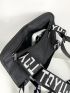 Letter Tape & Release Buckle Decor Chest Rig Bag