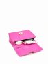 Mini Neon Pink Push Lock Flap Square Bag