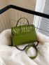 Mini Crocodile Embossed Buckle Design Flap Square Bag