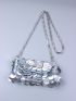 Sequin Decor Square Bag, Perfect Bride Purse For Wedding, Prom & Party Events