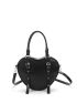 Goth Grommet Eyelet Decor Heart Design Novelty Bag