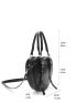 Goth Grommet Eyelet Decor Heart Design Novelty Bag