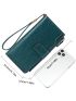 Snap Button Long Wallet With Wristlet