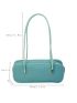 Neon Blue Litchi Embossed Square Bag