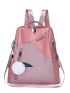 Two Tone Functional Backpack With Bag Charm