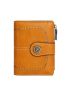 Hollow Out Snap Button Small Wallet