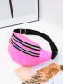 2pcs Medium Fanny Pack Holographic Adjustable Strap For Daily