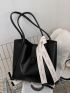 Minimalist Shoulder Tote Bag With Inner Pouch