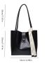 Minimalist Shoulder Tote Bag With Inner Pouch