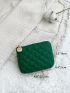 Litchi Embossed Quilted Coin Purse