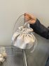 Mini Drawstring Decor Bucket Bag