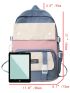 Colorblock Letter Patch Functional Backpack