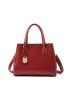 3pcs Crocodile Embossed Top Handle Bag Set