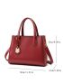 3pcs Crocodile Embossed Top Handle Bag Set