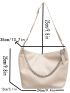 Chain Decor Large Capacity Hobo Bag