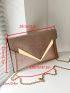 Metal Decor Chain Flap Square Bag