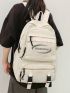 Letter Pattern Functional Backpack