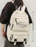 Letter Pattern Functional Backpack