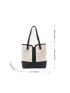 Two Tone Square Bag With Inner Pouch