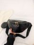 Zip Front Waist Bag With Coin Purse