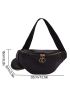 Zip Front Waist Bag With Coin Purse