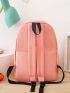 4pcs Minimalist Zipper Functional Backpack Set