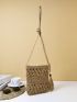 Mini Tassel Decor Straw Bag