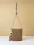 Mini Tassel Decor Straw Bag