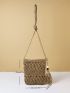 Mini Tassel Decor Straw Bag