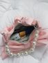 Bow & Faux Pearl Decor Novelty Bag