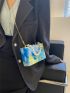 Mini Tie Dye Faux Pearl Decor Chain Box Bag
