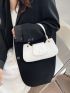 Minimalist Snap Button Baguette Bag
