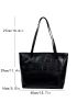 Crocodile Embossed Shoulder Tote Bag