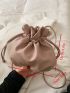 Mini Drawstring Design Bucket Bag