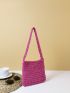 Mini Neon Pink Crochet Bag