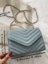 Mini Chevron Flap Chain Square Bag