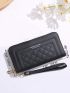 Large-capacity Simple Long Wallet, Artificial Leather Zipper Purse, Casual Multifunctional Clutch Bag