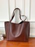 Minimalist Shoulder Tote Bag With Inner Pouch