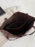 Minimalist Shoulder Tote Bag With Inner Pouch