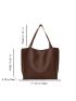 Minimalist Shoulder Tote Bag With Inner Pouch