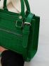 Mini Crocodile Embossed Square Bag