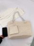 Minimalist Straw Bag With Coin Purse